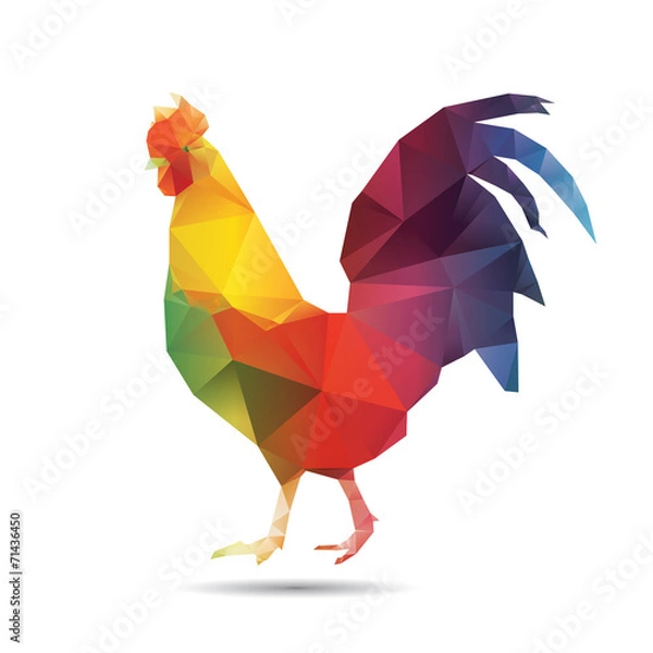 Obraz Abstract cock isolated.