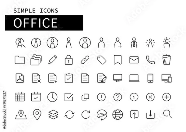 Obraz 編集可能なアイコンーオフィス用データ