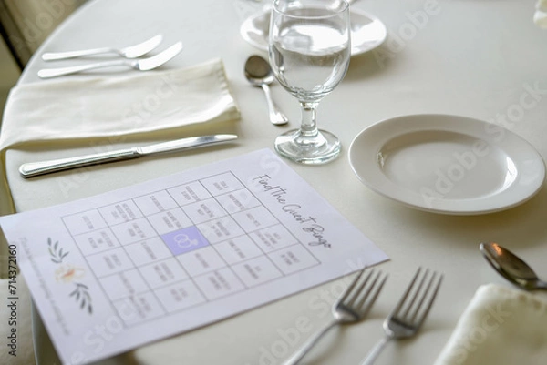 Obraz Reception bingo game for guests
