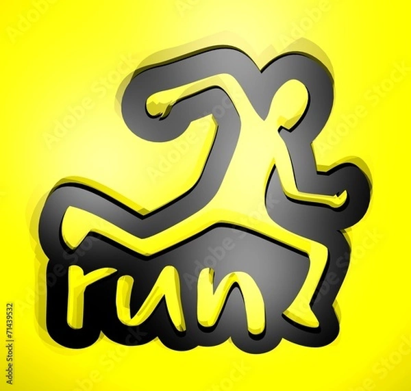 Obraz Run symbol