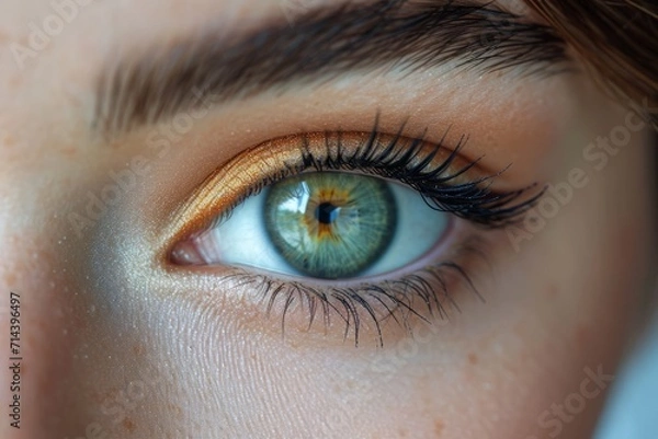 Obraz  Close up view of  female eye 
