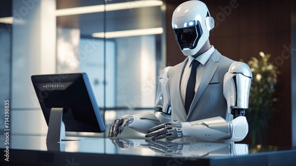 Obraz 受付のロボット