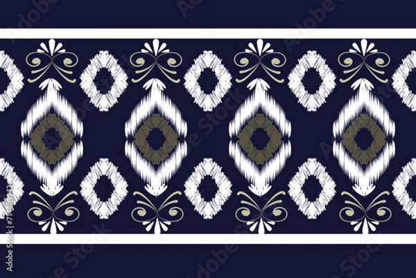 Fototapeta Ethnic pattern . Geometric chevron abstract illustration, wallpaper. Tribal ethnic vector texture. Aztec style. Folk embroidery. Indian, Scandinavian, African rug.design for carpet,sarong 