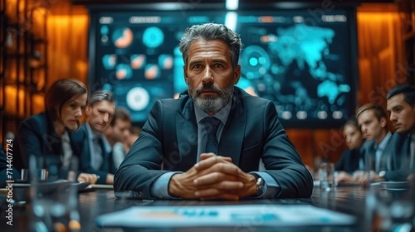 Fototapeta Expert teams monitor and defend against cyber threats, ensuring the safety and integrity of digital networks,