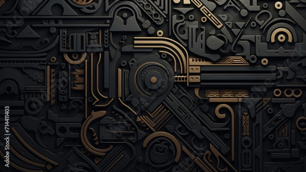 Obraz ラスター画像の黒いグラフィックデザイン用背景