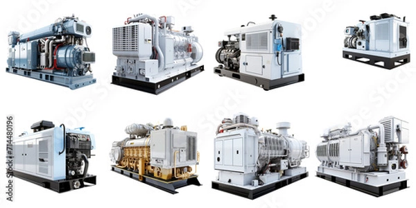 Obraz set collection electric generator Artificial Intelligence Generative