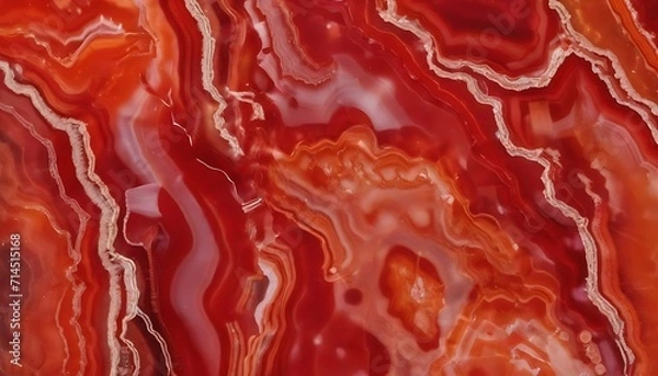 Obraz Red agate geode texture 