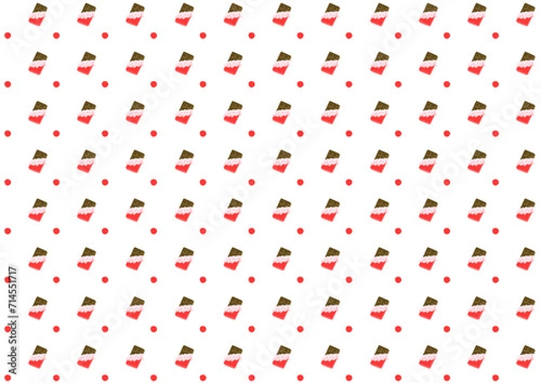 Fototapeta 可愛い手描き風チョコレートの背景素材