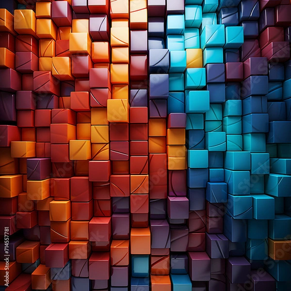 Fototapeta colorful_bricks_pattern