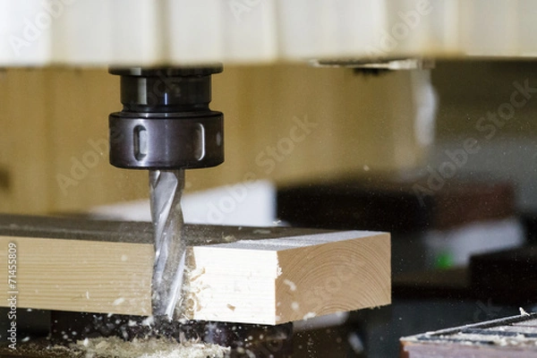 Obraz cnc milling machine, wood