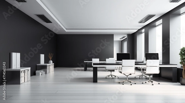 Fototapeta An empty, clean and sophisticated office