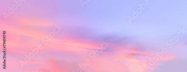Obraz Blue cyan and pink clouds sunlight sky background