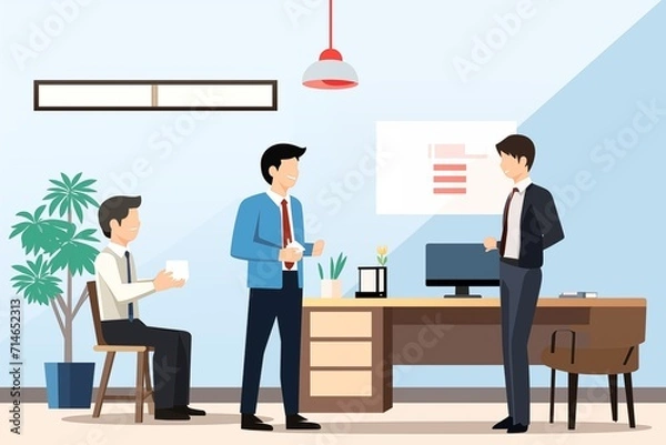 Fototapeta 新入社員のオフィス生活