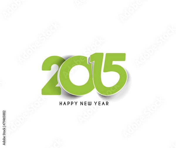 Fototapeta Happy new year 2015 Text Design