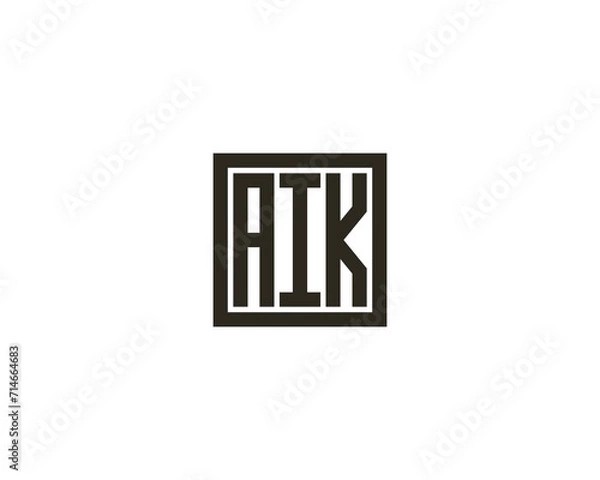 Fototapeta AIK logo design vector template