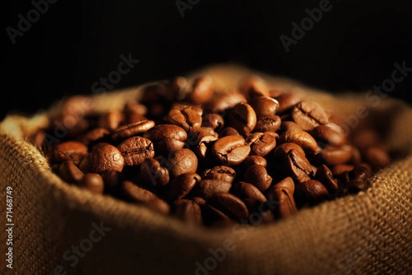Obraz sacchetto con chicchi di caffè