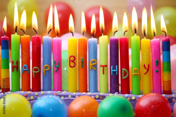 Obraz birthday candles
