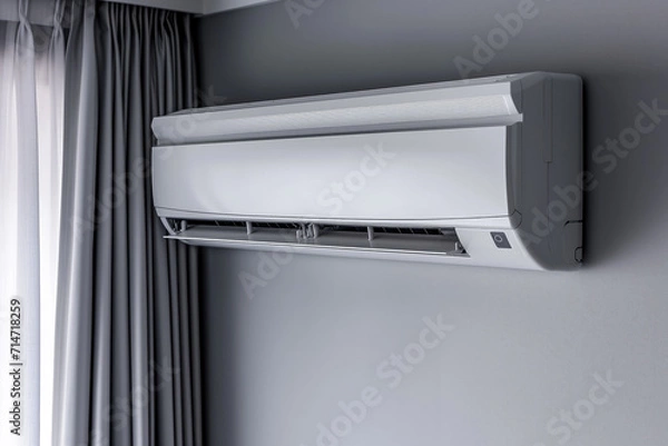 Fototapeta Modern Air Conditioner Installed on a Wall