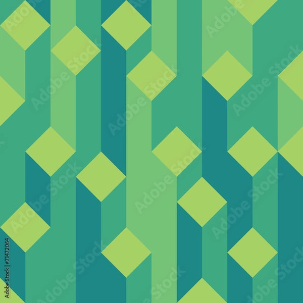 Fototapeta Isometric green block vector background