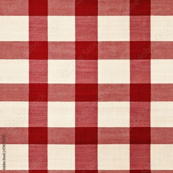 Fototapeta Checkered fabric textile texture imitation, seamless repeat pattern design,