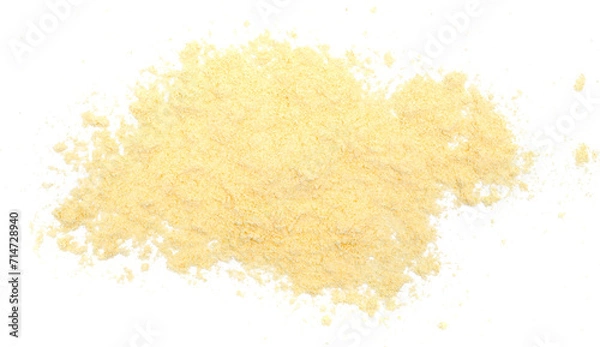 Obraz Corn flour pile scattered isolated on white