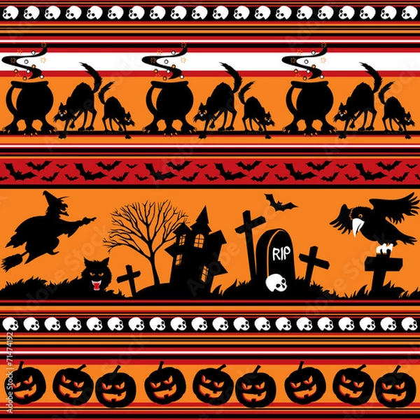 Obraz halloween seamless background