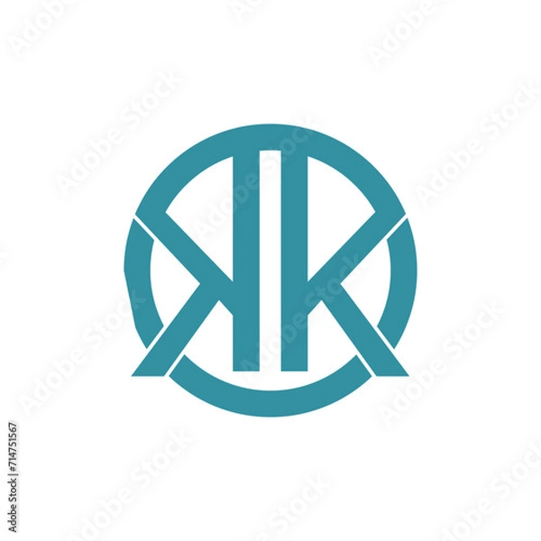 Obraz Double k letter logo