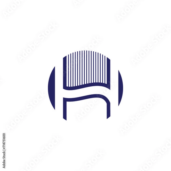 Obraz  Abstract H letter modern initial lettermarks logo