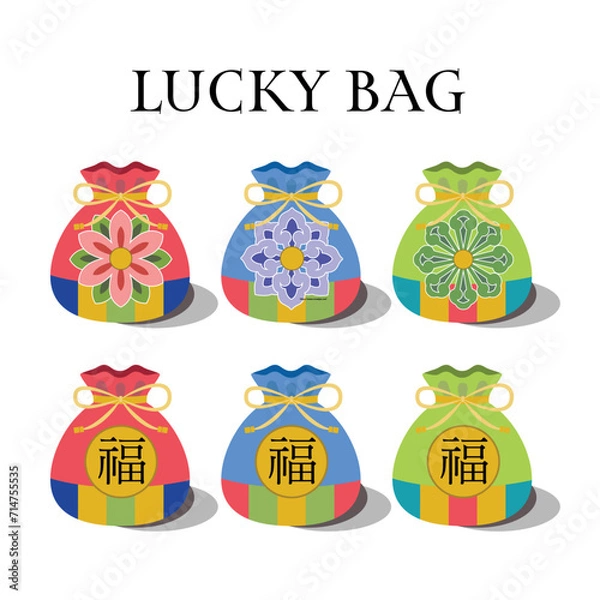 Fototapeta 한국적인 문양의 복주머니