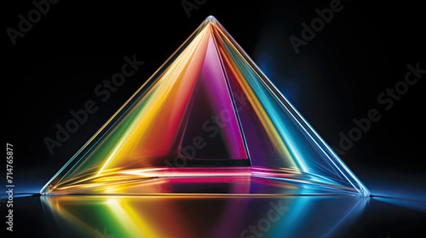 Obraz prism on a black background