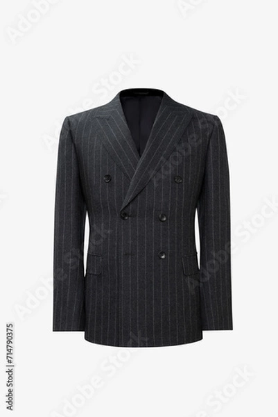 Obraz dark grey stripe jacket isolated on white