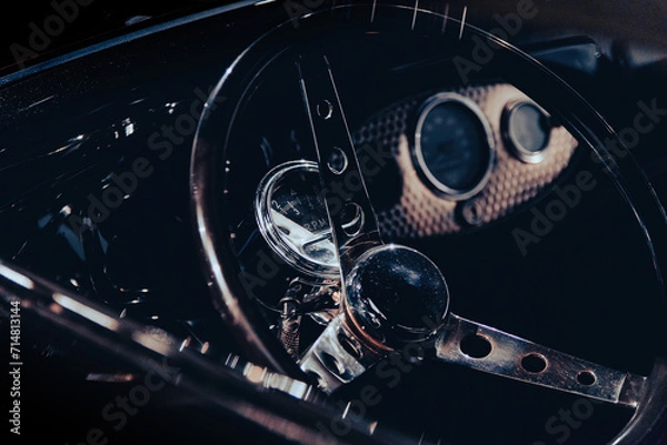 Obraz Tachometer in a hot rod