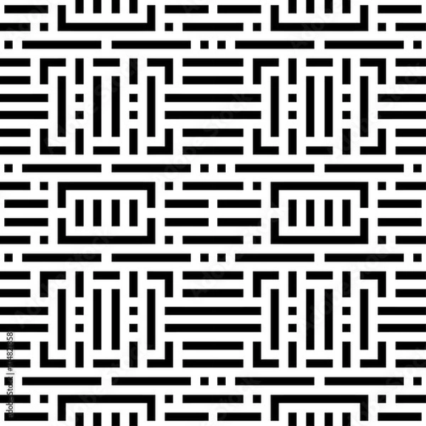 Fototapeta Seamless models. Modern stylish texture. Monochrome, simple. Vector.