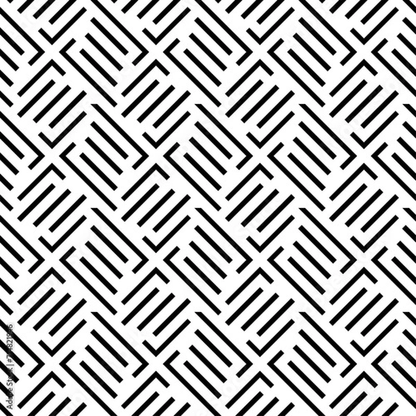 Fototapeta Seamless models. Modern stylish texture. Monochrome, simple. Vector.