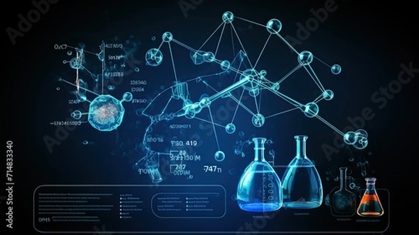 Fototapeta simple one formula on screen black background