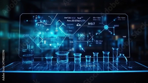 Obraz simple one formula on screen black background