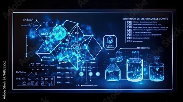 Obraz simple one formula on screen black background