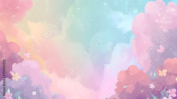 Fototapeta A cute pastel abstract background that is soft and pleasing to the eye.