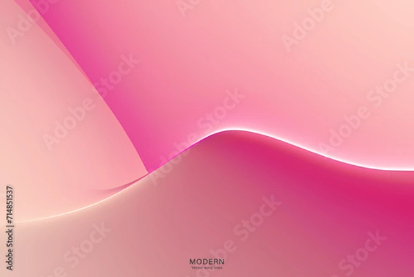 Fototapeta Light Pink Wave Background, Abstract geometric background with liquid shapes. Vector illustration.
