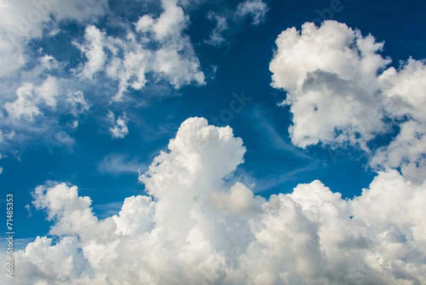 Obraz Cloudscape of bright blue sky