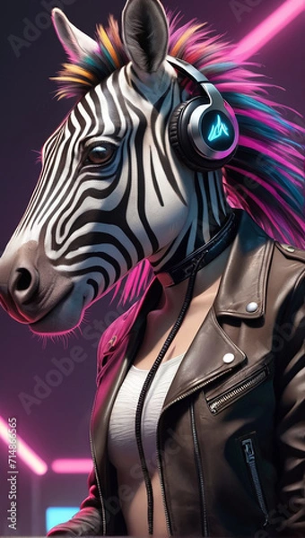 Fototapeta Zorse Synthwave Serenity Down Under by Alex Petruk AI GENERATED