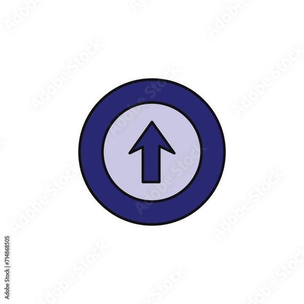Fototapeta arrow sign vector type icon