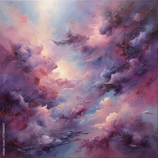 Obraz sky with pink clouds