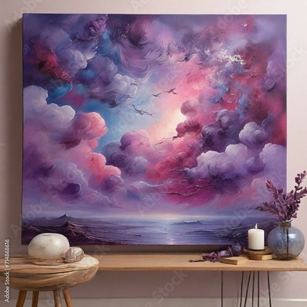 Obraz landscape with sky and clouds