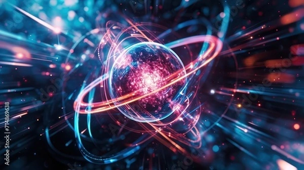 Fototapeta abstract background with lights