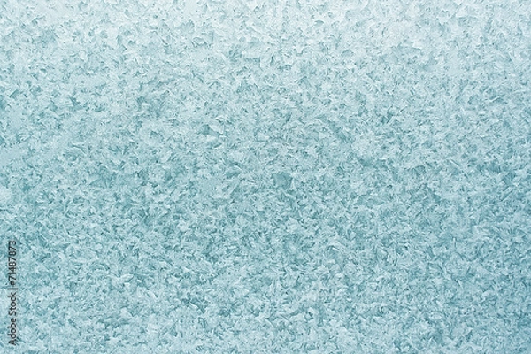 Obraz Patterns on glass in the frosty winter day. Christmas background