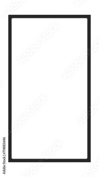 Fototapeta Camera transparent film strip mockup, isolated on white background template frame, real high-res 35mm photo scan analogue sheet negative