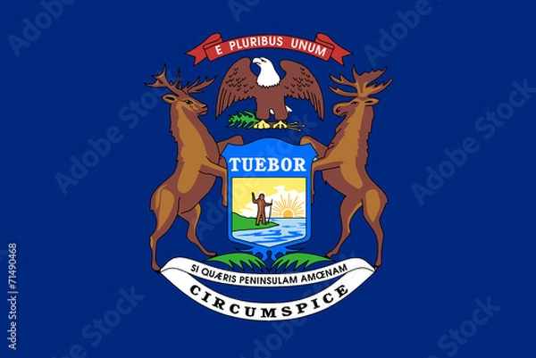 Obraz Michigan State Flag