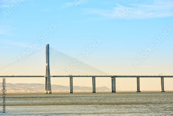 Fototapeta Scenic view of Vasco da Gama bridge