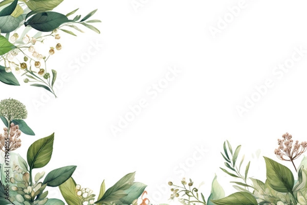 Obraz isolated botanical frame background horizontal